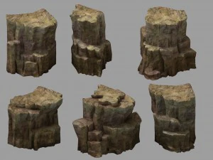 snow white - cliffs 03 3D Model
