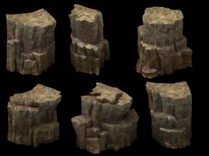 snow white - cliffs 03 3D मॉडल