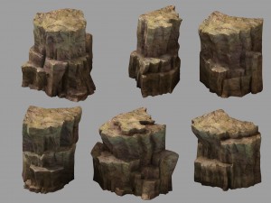 snow white - cliffs 03 3D मॉडल