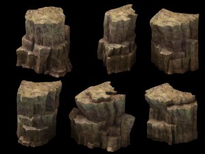 snow white - cliffs 03 3D मॉडल