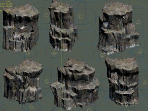 snow white - cliffs 03 3D मॉडल