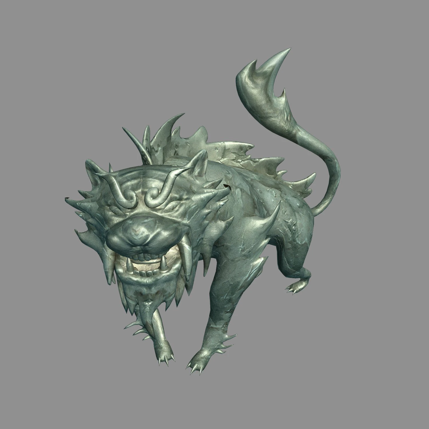 gang indoor - feng shui matrix - white tiger stone 3D Model .c4d .max .obj .3ds .fbx .stl .blend