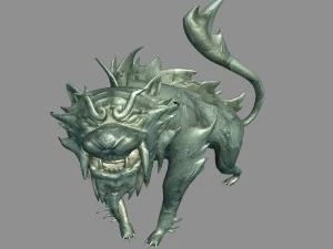 帮派室内-风水矩阵-白虎石 3D 模型