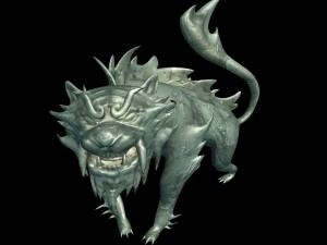 gang indoor - feng shui matrix - white tiger stone Model 3D