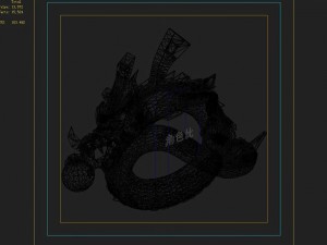 gang interior - feng shui array - dragon stone statue 3D Model