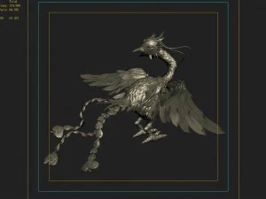 gang indoor - feng shui array - stone statue 3D Model
