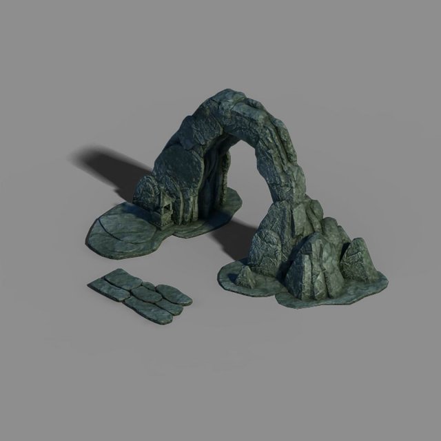 gangs demon gang - stone arch 3D Model .c4d .max .obj .3ds .fbx .stl .blend 