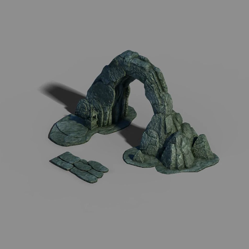 gangs demon gang - stone arch 3D Model .c4d .max .obj .3ds .fbx .stl .blend 
