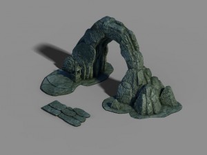 gangs demon gang - stone arch Modelo 3D