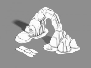 gangs demon gang - stone arch 3D Model