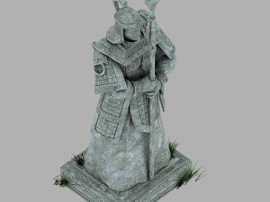 beijing city royal sculpture - town gate god 1 3D Model