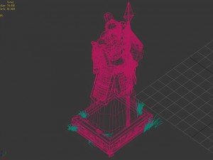 beijing city royal sculpture - town gate god 1 3D Model