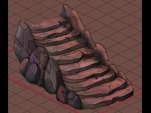 not zhoushan - volcano - stone ladder 01 3D Model