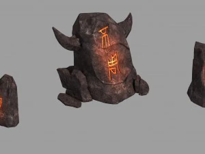 pas zhoushan - volcan - pierre 03 Modèle 3D