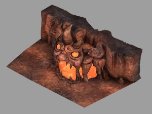 not zhoushan - volcano - magma pool 01 3D Model