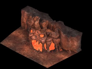 not zhoushan - volcano - magma pool 01 3D-Modell