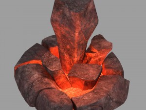 not zhoushan - volcano - magma mouth 01 3D Model