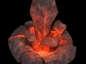 not zhoushan - volcano - magma mouth 01 3D Model