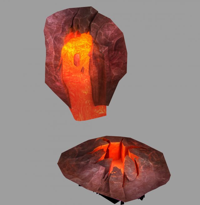 not zhoushan - volcano - magma mouth 06 3D Model .c4d .max .obj .3ds .fbx .stl .blend 