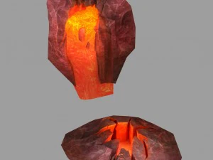 nicht Zhoushan - Vulkan - Magmam&uuml;ndung 06 3D Modell