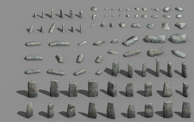 remaining - ancient stone 02 Model 3D .c4d .max .obj .3ds .fbx .stl .blend 