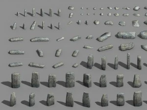 남은 - 고대의 돌 02 3D 모델