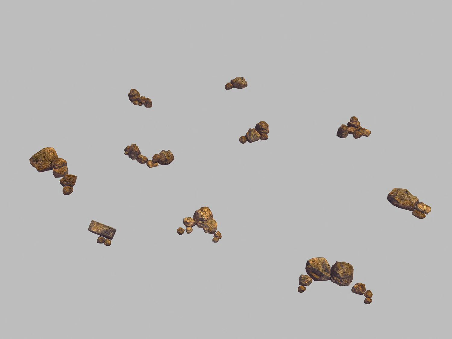 сломанный - камень 03 3D Модель .c4d .max .obj .3ds .fbx .stl .blend 