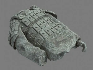 estatua de soldado roto - escombros de piedra 01 Modelo 3D