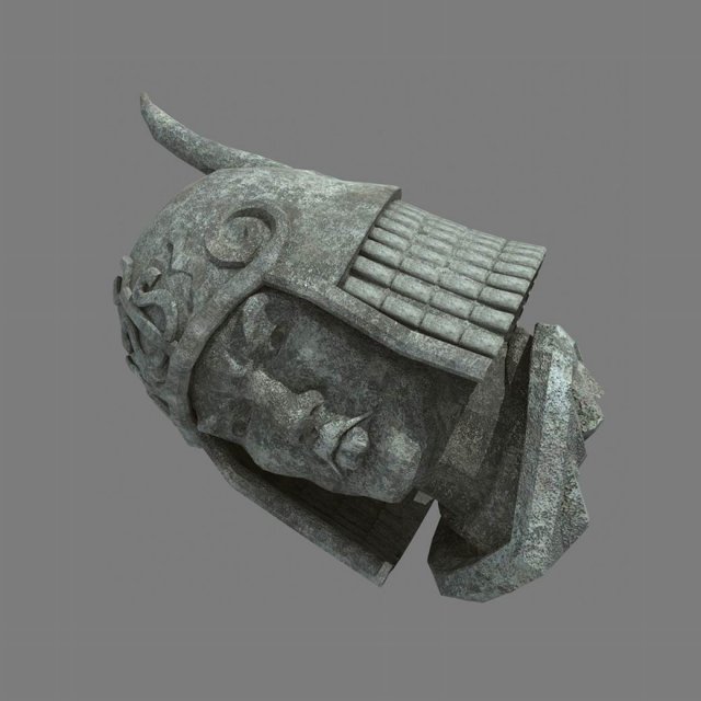 broken soldier statue - stone rubble 02 3D Model .c4d .max .obj .3ds .fbx .stl .blend 