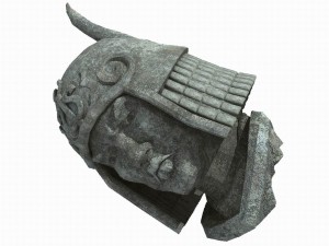 broken soldier statue - stone rubble 02 3D Model