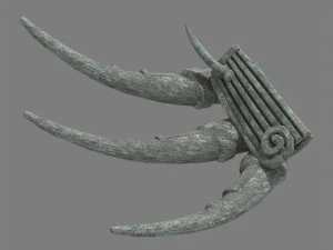 broken soldier statue - moai gravel 03 3D Model