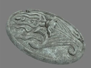 부서진 군인 동상 - 돌 잔해 04 3D 모델