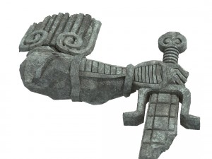 broken soldier statue - stone rubble 06 Modelo 3D
