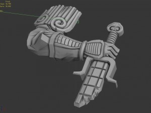 broken soldier statue - stone rubble 06 Modelo 3D