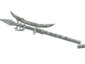 broken soldier statue - stone scree 07 3D Model