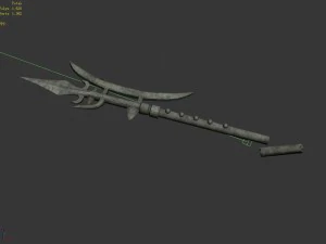 broken soldier statue - stone scree 07 3D Model