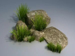 bushes - gravel 01 3D Model