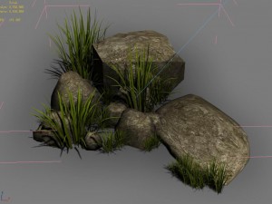 bushes - gravel 01 3D Модель