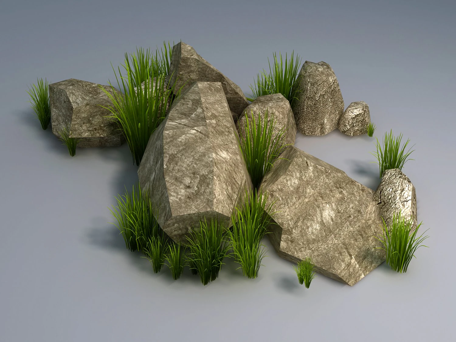 brushwood - gravel 03 3D Model .c4d .max .obj .3ds .fbx .stl .blend 