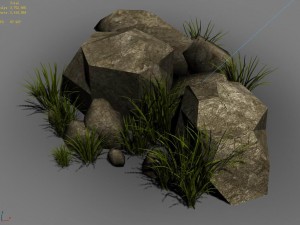 bushes - crushed stone 06 Modelo 3D