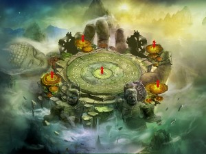 zen - altar stone statues 02 3D Model