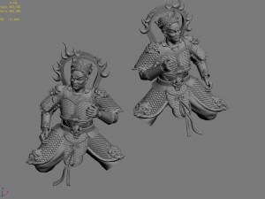zen - altar stone statues 02 3D Model