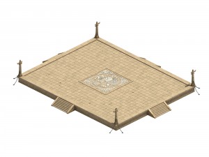 urban floor tiles - plaza 04 3D Модель