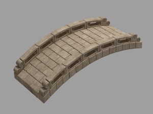 city - stone bridge 65 Modello 3D