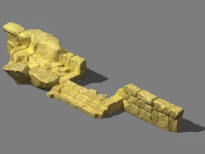 ciudad - escalera de piedra Modelo 3D