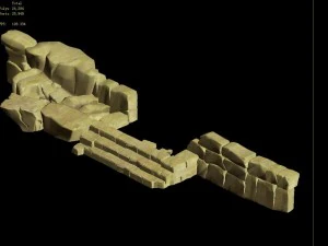 city - stone ladder 3D Model