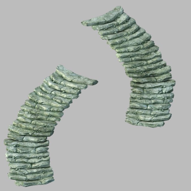 mountain - stone staircase 12 3D Model .c4d .max .obj .3ds .fbx .stl .blend 