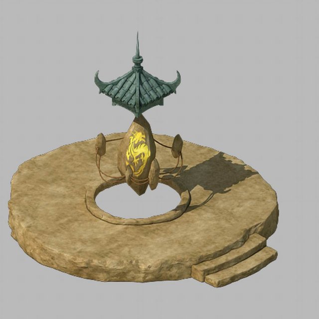taoist - gossip tai chi - road furnace Modèle 3D .c4d .max .obj .3ds .fbx .stl .blend 