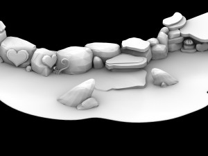 disney - seaside stones 01 3D Model