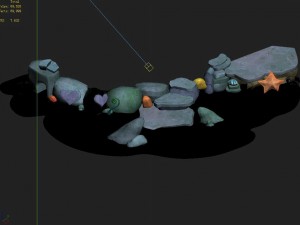 disney - seaside stones 01 3D Model